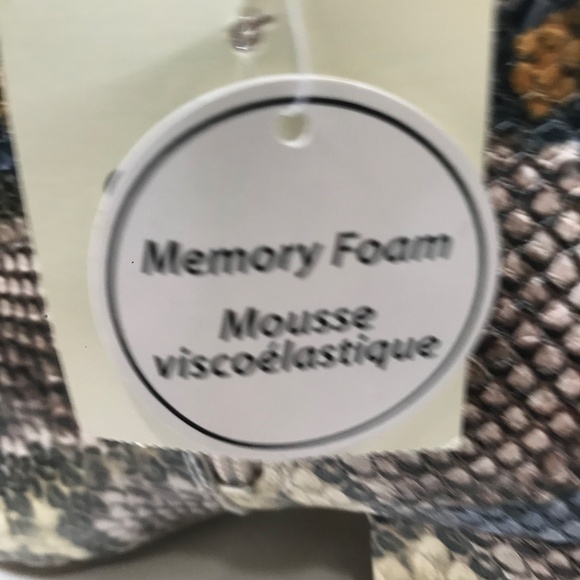 Faux Snakeskin Block Heel Ankle Boots - Blue/Yellow - Size 6 - Picture 11 of 13